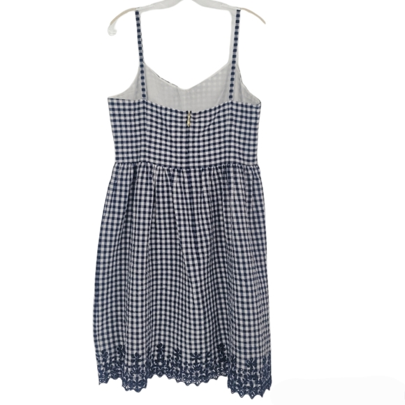 Draper James Gingham Dress- Size 10, Blue & White, Southern Charm & Elegance - Picture 5 of 8